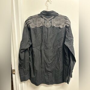 Lucky Brand Dungarees by Gene Montesano with Embroidered Yoke